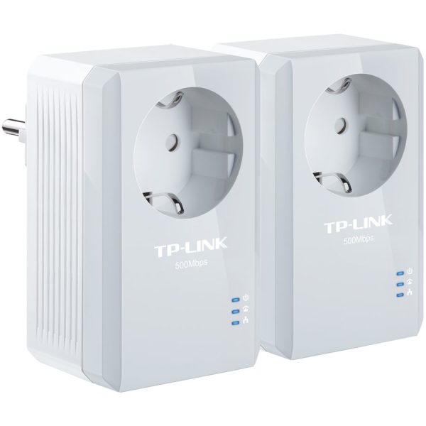 Tp-Link AV600 Powerline Adapter with AC Pass Through Starter Kit, 600Mbps Powerline Data rate, 1 Fast Ethernet port…