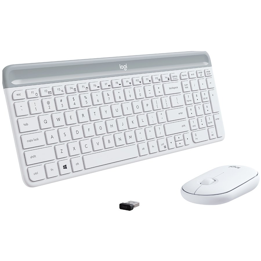 LOGITECH Slim Wireless Keyboard and Mouse Combo MK470-OFFWHITE- Croatian LOGITECH Slim Wireless Keyboard and Mouse Combo MK470-OFFWHITE- Croatian - Image 1