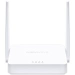 Mercusys 300Mbps Multi-Mode Wireless N Router, 2× Fixed External Antennas, 2× 10/100 Mbps LAN Ports, 1× 10/100 Mbps WAN Port, FEATURE: Access Point Mode, WPS/Reset Button, IPTV, IPv6, Beamforming, MU-MIMO, Parental Controls, Guest Network