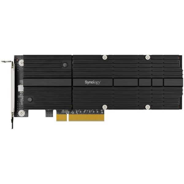 Synology M2D20 Dual-slot M.2 SSD adapter card for cache acceleration; PCIe 3.0 x8; PCIe NVMe; Form Factor 22110 /2280; 5 yr…