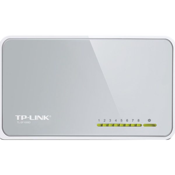 Switch TP-Link TL-SF1008D, 8-Port RJ45 10/100Mbps desktop switch, Fanless, LED indicator, Auto Negotiation/Auto MDI/MDIX…
