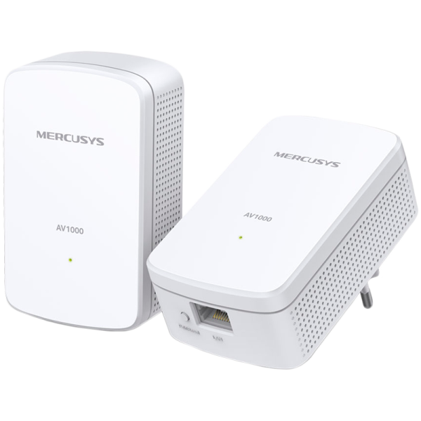 Mercusys MP500KIT AV1000 Gigabit Powerline Starter Kit, 1000 Mbps High-Speed, Advanced HomePlug AV2, 1 x Gigabit Port, Power…