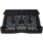 CANYON NS03, Cooling stand dual-fan with 2x2.0 USB hub, support up to 10”-15.6” laptop, ABS plastic and iron, Fans dimension:125*125*15mm(2pcs), DC 5V, fan speed: 800-1000RPM, size:340*265*30mm, 435g
