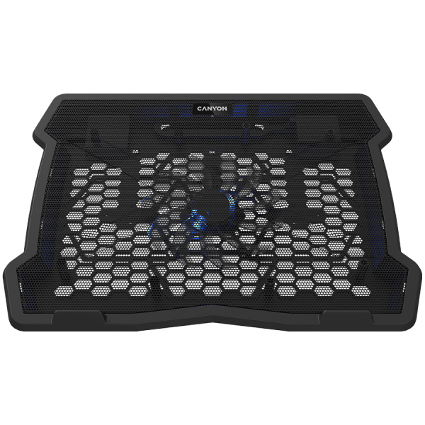 CANYON NS02, Cooling stand single fan with 2x2.0 USB hub, support up to 10”-15.6” laptop, ABS plastic and iron, Fans…