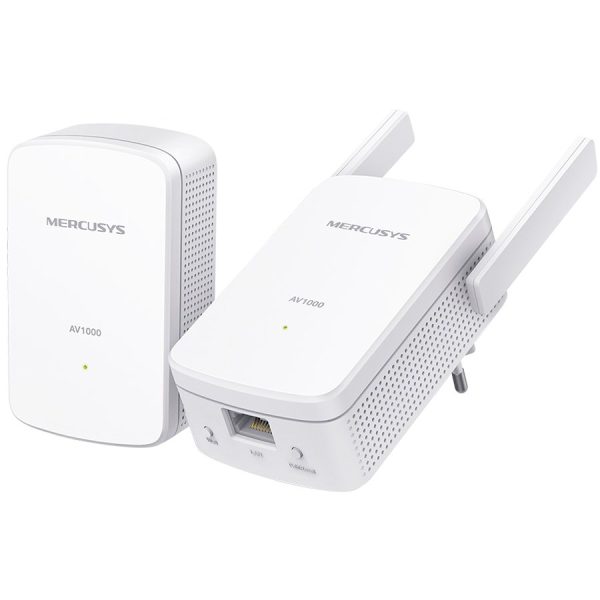 Mercusys MP510 KIT AV1000 Gigabit Powerline N300 Wi-Fi KIT (1× MP510 + 1× MP500) 300 Mbps at 2.4 GHz, 1000 Mbps…
