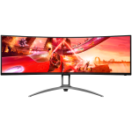 AOC Agon AG493UCX2 49" (48.8" viewable) Curved Gaming monitor, DQHD (5120x1440), 32:9, VA, 1800R, 165Hz, 4ms (GTG), 400 cd/m2, 3000:1, Adaptive Sync, HDR400, USB hub, 1x USB-C (DP Alt mode, PD 65W), 3x HDMI 2.0, 1x DP 1.4, Speakers, Ergo