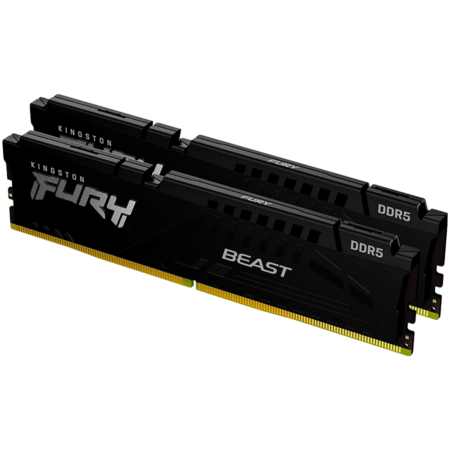 Kingston DRAM 32GB 5200MT/s DDR5 CL40 DIMM (Kit of 2) FURY Beast Black XMP Kingston DRAM 32GB 5200MT/s DDR5 CL40 DIMM (Kit of 2) FURY Beast Black XMP - Image 1