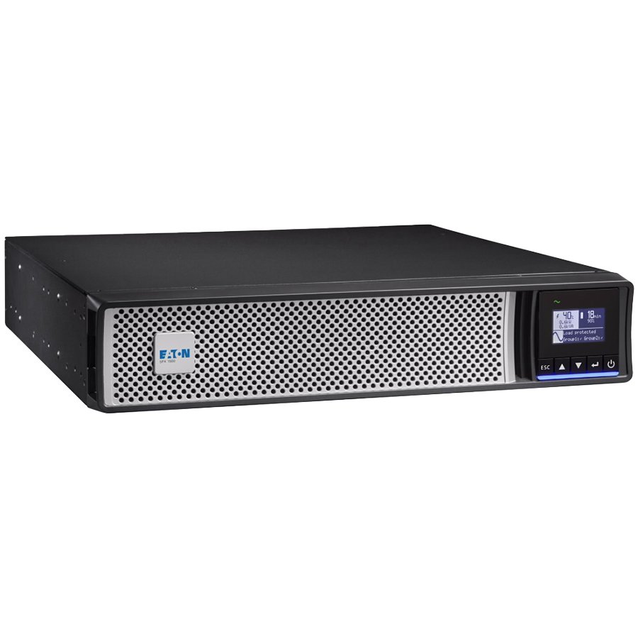 Eaton UPS 5PX Gen2 Rack 2U/Tower 1500W/1500VA; Input C14; Output C13x 8; Multilingual graphical LCD display; USB port; Serial port (RS232); Dry contacts (3 outputs, 1 input, optocoupler, DB9); Rack-mounting kit; 3Yr on electronics, 2yrs on battery Eaton UPS 5PX Gen2 Rack 2U/Tower 1500W/1500VA; Input C14; Output C13x 8; Multilingual graphical LCD display; USB port; Serial port (RS232); Dry contacts (3 outputs, 1 input, optocoupler, DB9); Rack-mounting kit; 3Yr on electronics, 2yrs on battery - Image 1