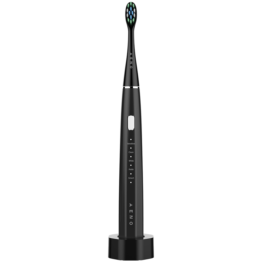 AENO SMART Sonic Electric toothbrush, DB2S: Black, 4modes +8 smart, wireless charging, 46000rpm, 90 days without charging, IPX7 AENO DB2S Smart Sonic Electric Toothbrush, 46000 RPM, IPX7, Black - Image 1