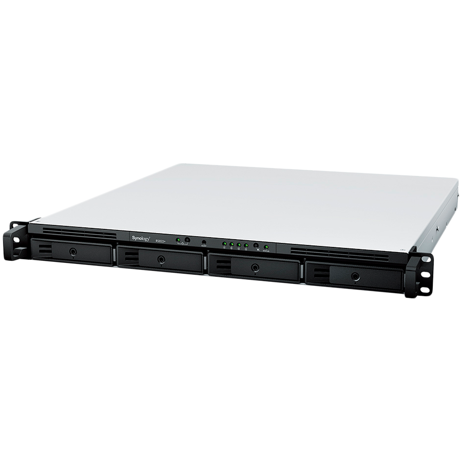 Synology RackStation RS822+, 1U, 4-bays, AMD Ryzen V1500B 4-core 2.2 GHz; 2 GB DDR4 ECC SODIMM, 1x free memory slot (up to 32GB upgradable); 4x RJ45 1GbE, 2x USB 3.1; PCIe Gen3 – Card/M2D20, 150W PS, 3yr warranty Synology RackStation RS822+, 1U, 4-bays, AMD Ryzen V1500B 4-core 2.2 GHz; 2 GB DDR4 ECC SODIMM, 1x free memory slot (up to 32GB upgradable); 4x RJ45 1GbE, 2x USB 3.1; PCIe Gen3 – Card/M2D20, 150W PS, 3yr warranty - Image 1