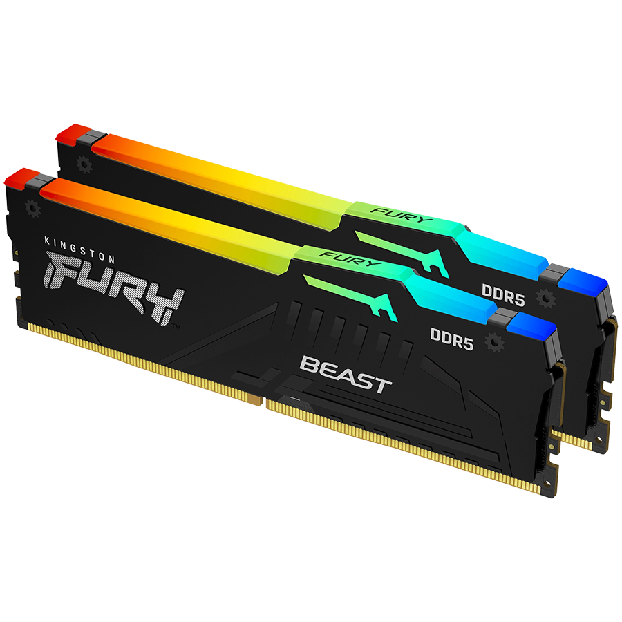 Kingston DRAM 32GB 5600MT/s DDR5 CL36 DIMM (Kit of 2) FURY Beast RGB EXPO Kingston DRAM 32GB 5600MT/s DDR5 CL36 DIMM (Kit of 2) FURY Beast RGB EXPO - Image 1