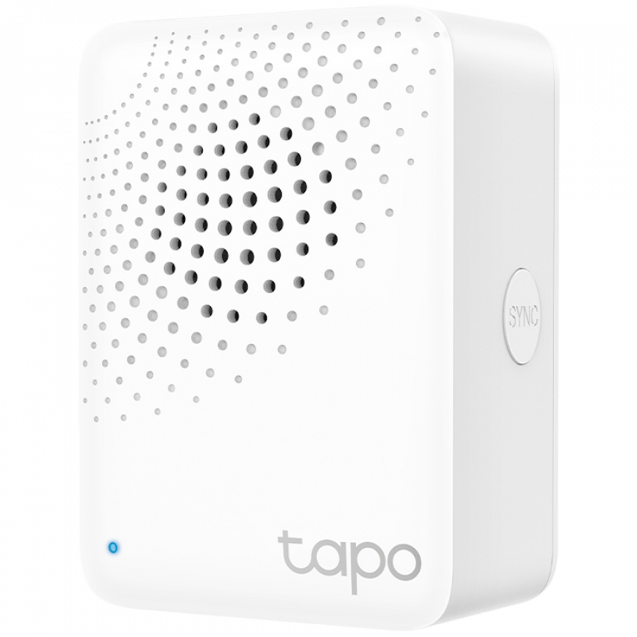TP-Link Tapo H100 Smart IoT Hub with Chime,2.4 GHz Wi-Fi Networking,868 MHz for Devices,100-240 V,50/60 Hz,Plug-in, Remote Control with Tapo App, 90dB Adjustable Audio Alarm, 19 Ringtones, up to 64 Devices, Home/Away/Sleep Mode, Flame Ratardant TP-Link Tapo H100 Smart IoT Hub with Chime,2.4 GHz Wi-Fi Networking,868 MHz for Devices,100-240 V,50/60 Hz,Plug-in, Remote Control with Tapo App, 90dB Adjustable Audio Alarm, 19 Ringtones, up to 64 Devices, Home/Away/Sleep Mode, Flame Ratardant - Image 1