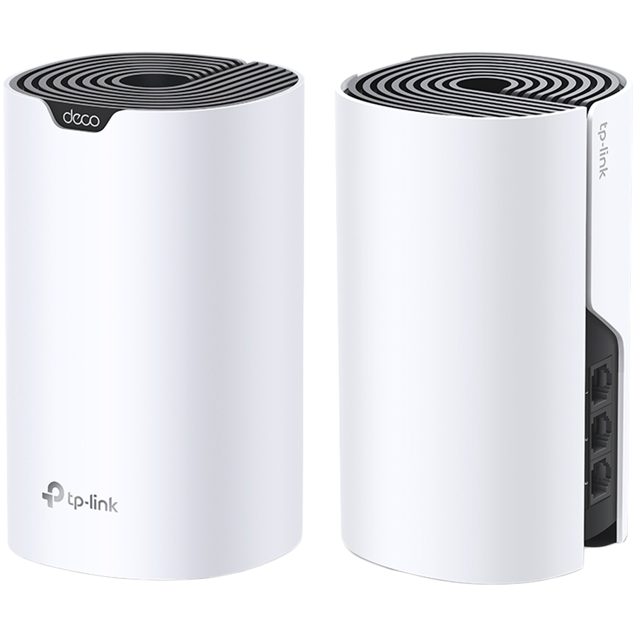 TP-Link Deco S7(2-pack) AC1900 Whole Home Mesh Wi-Fi System, 600 Mbps at 2.4 GHz +1300 Mbps at 5 GHz, 3× Internal Ant., 3× Gigabit Ports (WAN/LAN auto-sensing),Deco App,Router/AP Mode, IPv6,IPTV,Parental Controls,QoS, 3x3 MU-MIMO, Beamforming,100+d TP-Link Deco S7(2-pack) AC1900 Whole Home Mesh Wi-Fi System, 600 Mbps at 2.4 GHz +1300 Mbps at 5 GHz, 3× Internal Ant., 3× Gigabit Ports (WAN/LAN auto-sensing),Deco App,Router/AP Mode, IPv6,IPTV,Parental Controls,QoS, 3x3 MU-MIMO, Beamforming,100+d - Image 1