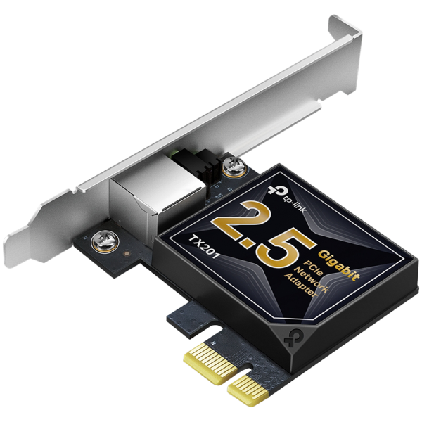 TP-Link TX201 2.5 Gigabit PCI Express Network Adapter, PCIe 2.1 ×1, Support 2.5/1 Gbps and 100 Mbps Network Standards…
