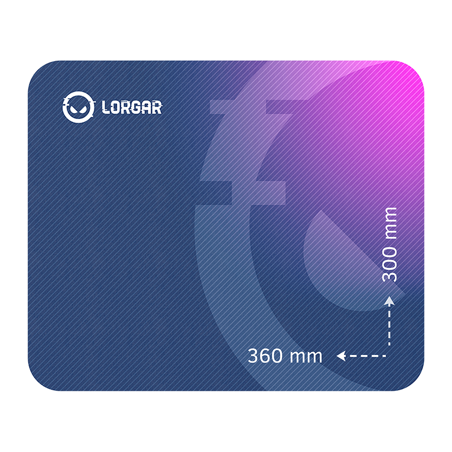 Lorgar Main 133, Gaming mouse pad, High-speed surface, Purple anti-slip rubber base, size: 360mm x 300mm x 3mm, weight 0.2kg Lorgar Main 133, Gaming mouse pad, High-speed surface, Purple anti-slip rubber base, size: 360mm x 300mm x 3mm, weight 0.2kg - Image 1