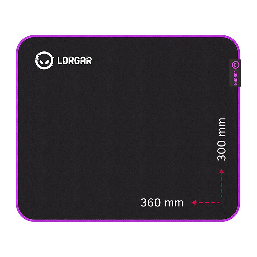 Lorgar Main 313, Gaming mouse pad, High-speed surface, Purple anti-slip rubber base, size: 360mm x 300mm x 3mm, weight 0.195kg Lorgar Main 313, Gaming mouse pad, High-speed surface, Purple anti-slip rubber base, size: 360mm x 300mm x 3mm, weight 0.195kg - Image 1