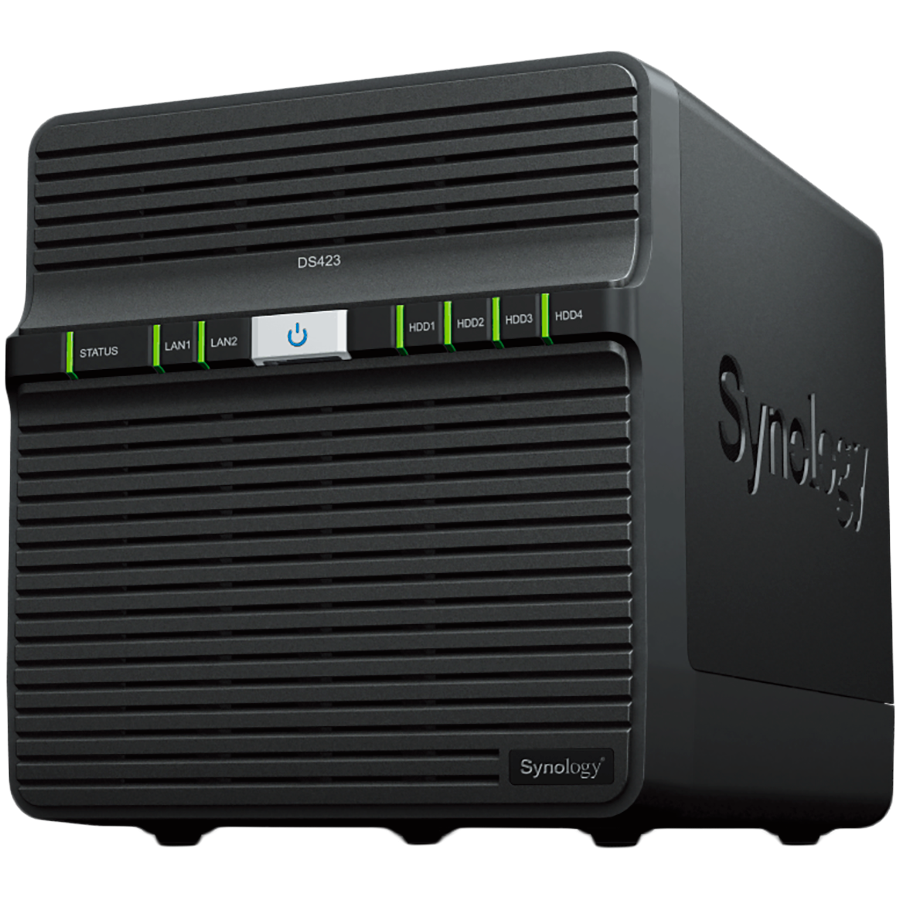 Synology DiskStation DS423, Tower, 4-Bays 3.5'' SATA HDD/SSD, CPU 4-core 1.7 GHz, 2 GB DDR4 non-ECC, 2 x 1GbE RJ-45, 2 X USB 3.2, 2.21 kg, 2y Synology DiskStation DS423, Tower, 4-Bays 3.5'' SATA HDD/SSD, CPU 4-core 1.7 GHz, 2 GB DDR4 non-ECC, 2 x 1GbE RJ-45, 2 X USB 3.2, 2.21 kg, 2y - Image 1