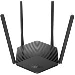 Mercusys MR60X AX1500 Dual-Band Wi-Fi 6 Router, 300 Mbps at 2.4 GHz + 1201 Mbps at 5 GHz, 4x Fixed Ext. Ant., 2× G LAN Ports, 1× GWAN Port, 1024-QAM, OFDMA, Router/Access Point Mode, MU-MIMO, Parental Controls, WPA3, BSS Color, TWT, TR-069
