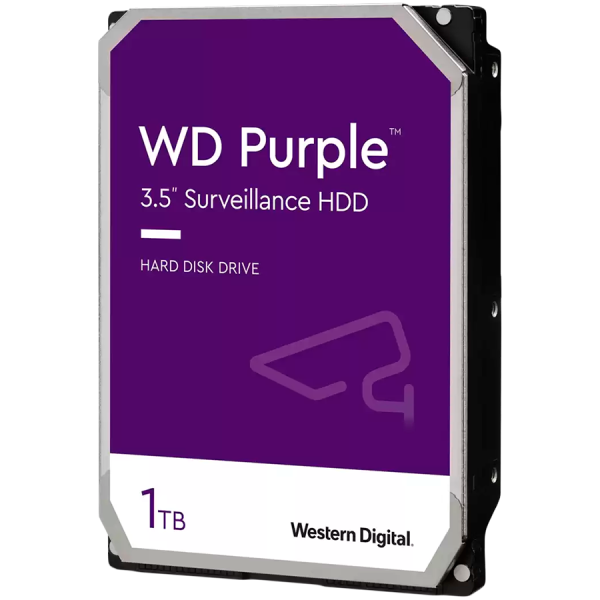 WESTERN DIGITAL HDD AV WD Purple (3.5'', 1TB, 64MB, 5400 RPM, SATA 6 Gb/s)