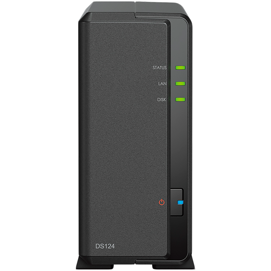Synology DiskStation DS124 1-Bay NAS, CPU 4-core 1.7 GHz, 1 GB DDR4, 1 x 1Gbe LAN, 2 x USB 3.2 Synology DiskStation DS124 1-Bay NAS, CPU 4-core 1.7 GHz, 1 GB DDR4, 1 x 1Gbe LAN, 2 x USB 3.2 - Image 1