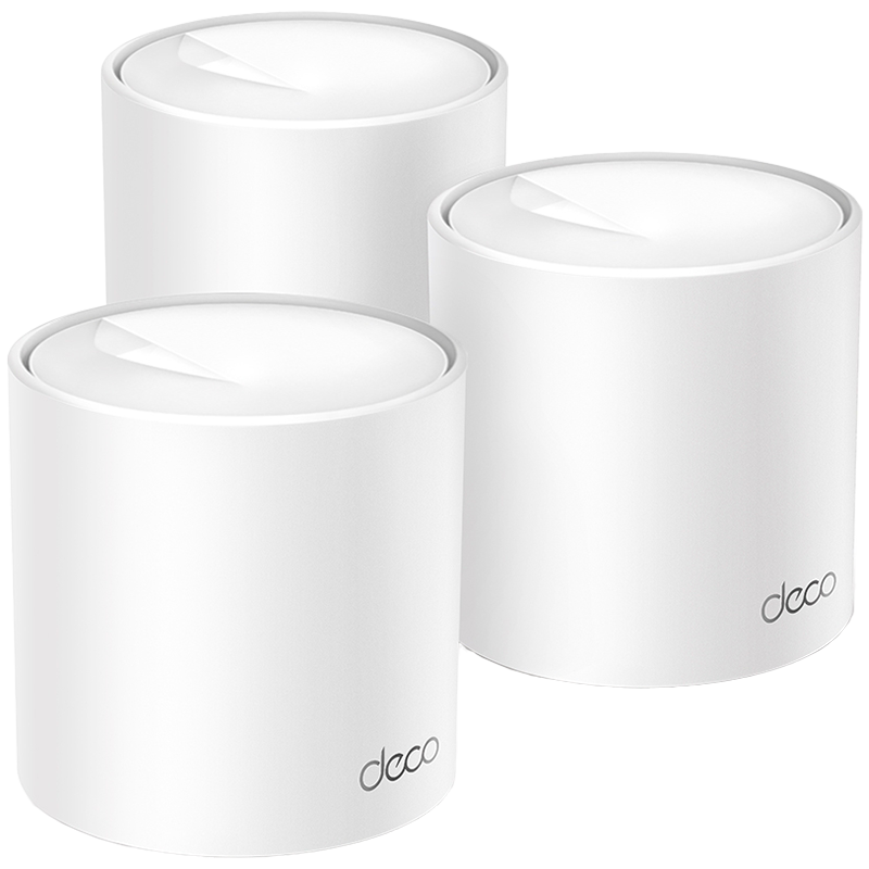 TP-Link Deco X10 (3-pack) AX1500 Whole Home Mesh Wi-Fi 6 System, 300 Mbps at 2.4 GHz + 1201 Mbps at 5 GHz,Internal Antennas, 2× Gigabit Ports (WAN/LAN auto-sensing),Deco App, Router/AP Mode, IPv6, IPTV, Parental Controls, QoS, OFDMA, MU-MIMO, WPA3 TP-Link Deco X10 (3-pack) AX1500 Whole Home Mesh Wi-Fi 6 System, 300 Mbps at 2.4 GHz + 1201 Mbps at 5 GHz,Internal Antennas, 2× Gigabit Ports (WAN/LAN auto-sensing),Deco App, Router/AP Mode, IPv6, IPTV, Parental Controls, QoS, OFDMA, MU-MIMO, WPA3 - Image 1