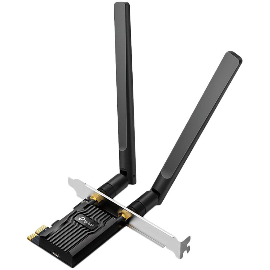 TP-Link Archer TX20E AX1800 Dual Band Wi-Fi 6 Bluetooth 5.2 PCI Express Adapter, 1201 Mbps at 5 GHz + 574 Mbps at 2.4 GHz, 2× High Gain External Antennas, MU-MIMO, OFDMA, WPA3, Bluetooth 5.2 TP-Link Archer TX20E AX1800 Dual Band Wi-Fi 6 Bluetooth 5.2 PCI Express Adapter, 1201 Mbps at 5 GHz + 574 Mbps at 2.4 GHz, 2× High Gain External Antennas, MU-MIMO, OFDMA, WPA3, Bluetooth 5.2 - Image 1