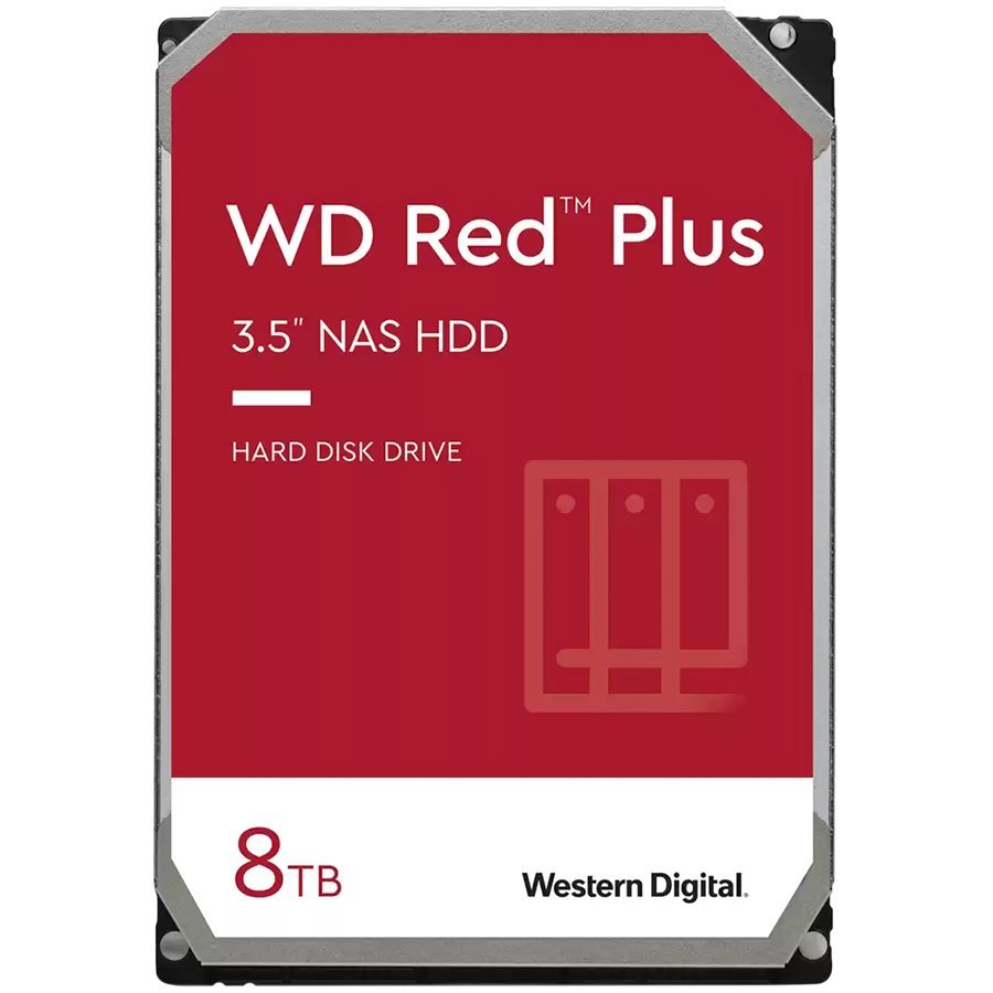 HDD NAS WD Red Plus 8TB CMR, 3.5'', 256MB, 5640 RPM, SATA, TBW: 180 HDD NAS WD Red Plus 8TB CMR, 3.5'', 256MB, 5640 RPM, SATA, TBW: 180 - Image 1