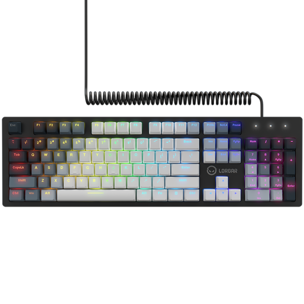 LORGAR Azar 514, Wired mechanical gaming keyboard, RGB backlight, 1680000 colour variations, 18 modes, keys number: 104, 50M…