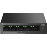 TP-Link LS105LP 5-Port 10/100 Mbps Desktop Switch with 4-Port PoE, 4× 10/100 Mbps PoE Ports, 1× 10/100 Mbps Non-PoE Port, 802.3af, 41 W PoE Power, Desktop Steel Case, Extend Mode for 250m PoE Transmitting, PoE Auto Recovery, Plug and Play