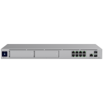 Ubiquiti rack-mount Cloud Gateway with 10 Gbps performance, multi-WAN load balancing, and two NVR drive bays designed for large-scale, multi-application UniFi sites