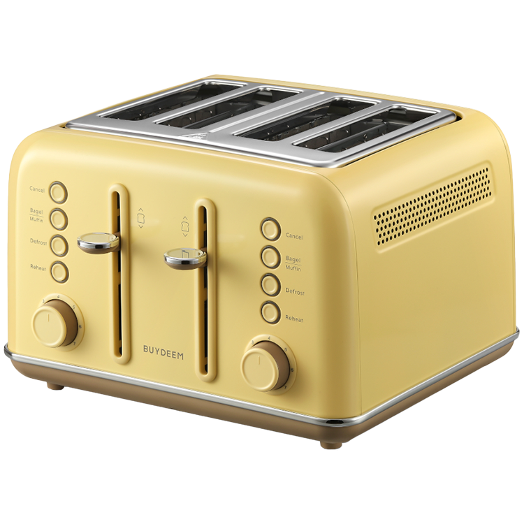 BUYDEEM 4 Slice Toaster, model DT640E, color Mellow Yellow, EU BUYDEEM 4 Slice Toaster, model DT640E, color Mellow Yellow, EU - Image 1