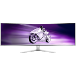 Philips Monitor Evnia 49M2C8900L/00 49" QD-OLED, 32:9, 5120x1440 (Dual QHD), 144hz 0.03ms, 250 cd/m² (typical), 1,500,000:1, 2x HDMI 2.1, DisplayPort 1.4, USB-C (90W), 4x USB 3.2, Speakers (2x 7.5W tweeters, 2x 7.5W woofers), White Design, Adaptive