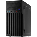 Inter-Tech PC Chassis IT-6521 Straight, mATX, 1x 5.25" external, 2x 3.5" int. & ext., 3x 2.5 internal, 2x USB 3.0, mATX MB, ATX PSU, 170 x 355 x 354mm (WxDxH), Dark Gray