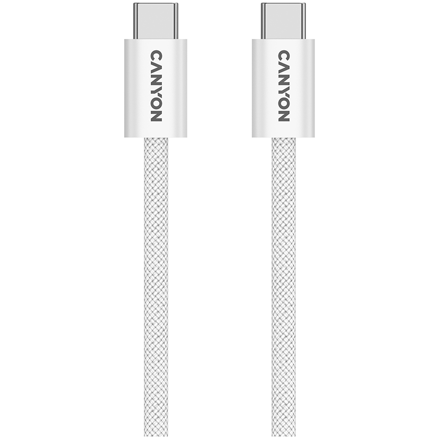 CANYON cable OnWire 60MG C-C 60W Magnet Braided 1m White CANYON cable OnWire 60MG C-C 60W Magnet Braided 1m White - Image 1