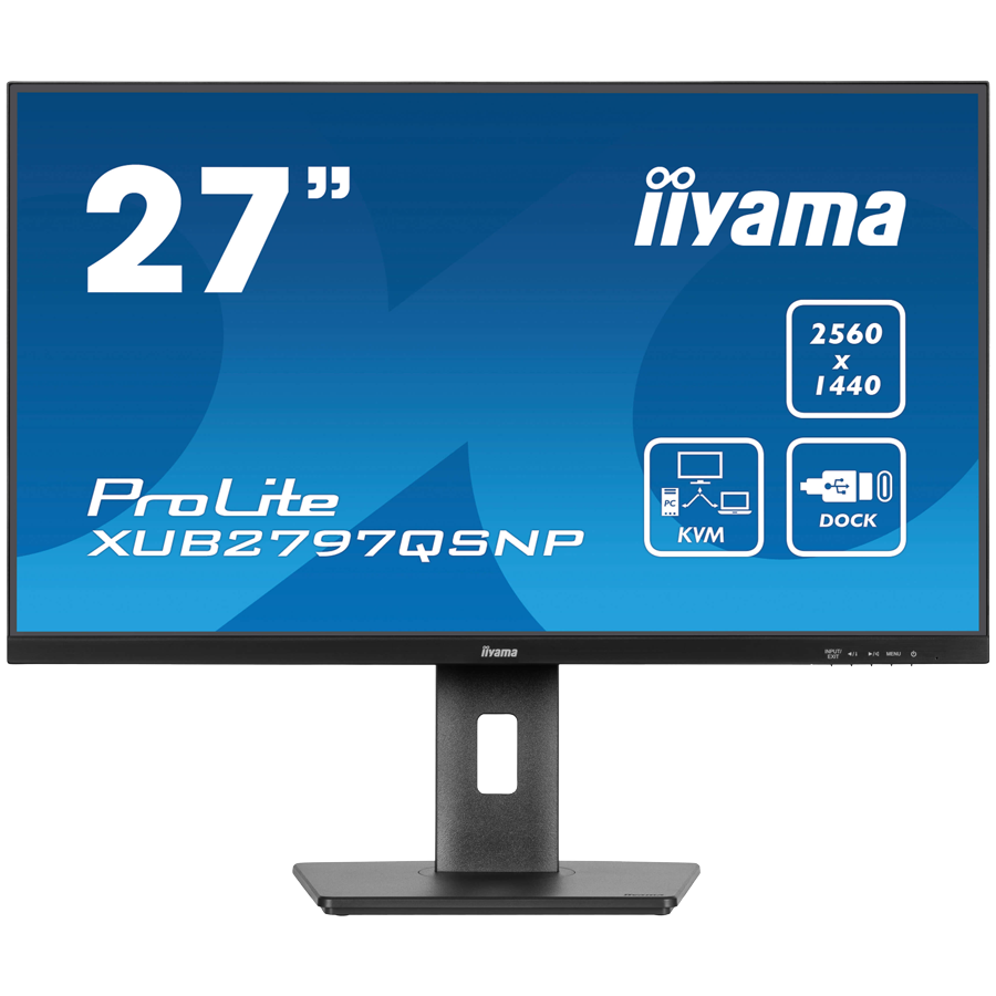 IIYAMA Prolite XUB2797QSNP-B1 Business Monitor - 68.5 cm (27''), WQHD (2560x1440), IPS LED, 100Hz, 300 cd/m², matte / black IIYAMA Prolite XUB2797QSNP-B1 Business Monitor - 68.5 cm (27''), WQHD (2560x1440), IPS LED, 100Hz, 300 cd/m², matte / black - Image 1