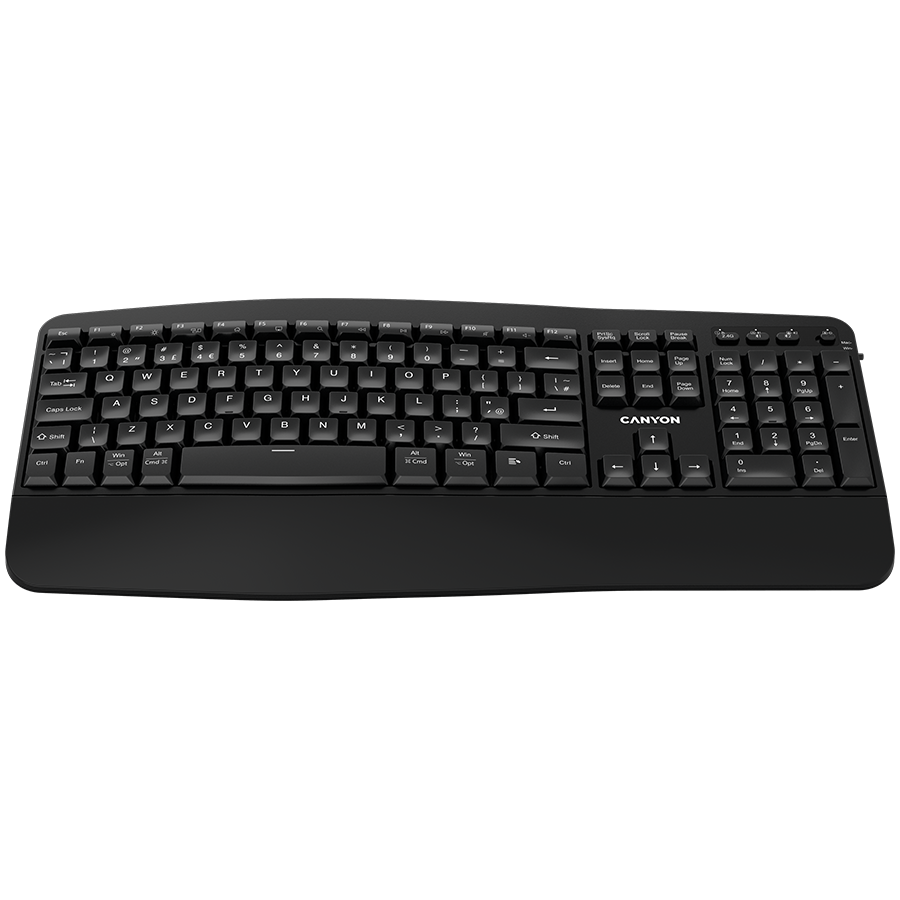 CANYON keyboard HKB-W6 Wireless Black CANYON keyboard HKB-W6 Wireless Black - Image 1