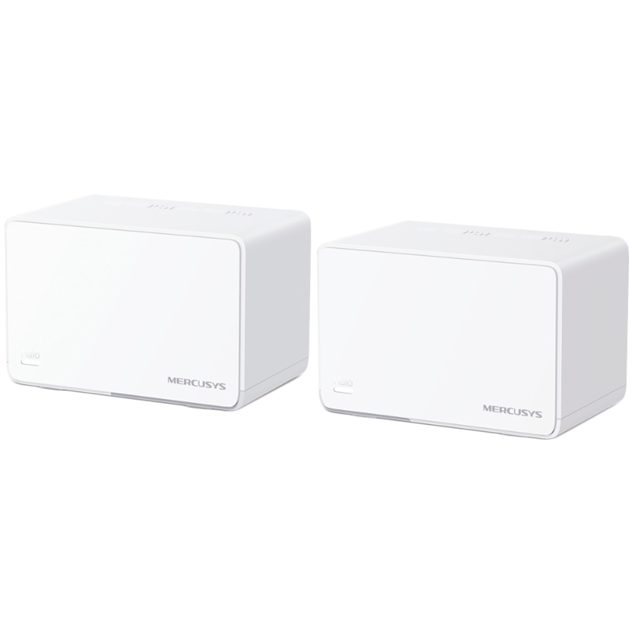 AX3000 Whole Home Mesh Wi-Fi 6 SystemSPEED: 574 Mbps at 2.4 GHz + 2402 Mbps at 5 GHzSPEC: Internal Antennas, 3× Gigabit Ports per Unit (WAN/LAN auto-sensing), 1024-QAM, OFDMA, HE160FEATURE: MERCUSYS APP, Router/AP Mode, One Unified Network, Seaml AX3000 Whole Home Mesh Wi-Fi 6 SystemSPEED: 574 Mbps at 2.4 GHz + 2402 Mbps at 5 GHzSPEC: Internal Antennas, 3× Gigabit Ports per Unit (WAN/LAN auto-sensing), 1024-QAM, OFDMA, HE160FEATURE: MERCUSYS APP, Router/AP Mode, One Unified Network, Seaml - Image 1