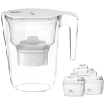 PHILIPS water filter jug AWP2933WHT4/10, Micro X-Clean, digital timer, incl. 4 filters, white