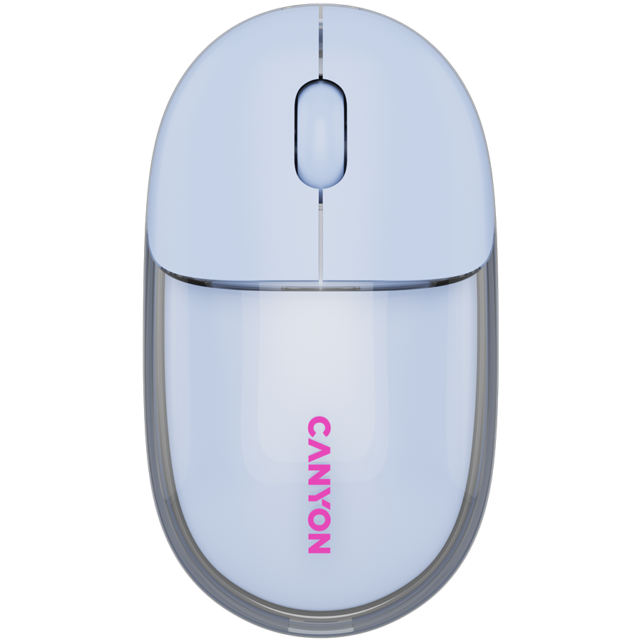 CANYON mouse OnClick 24 BT/ Wireless Transparent/Blue CANYON mouse OnClick 24 BT/ Wireless Transparent/Blue - Image 1