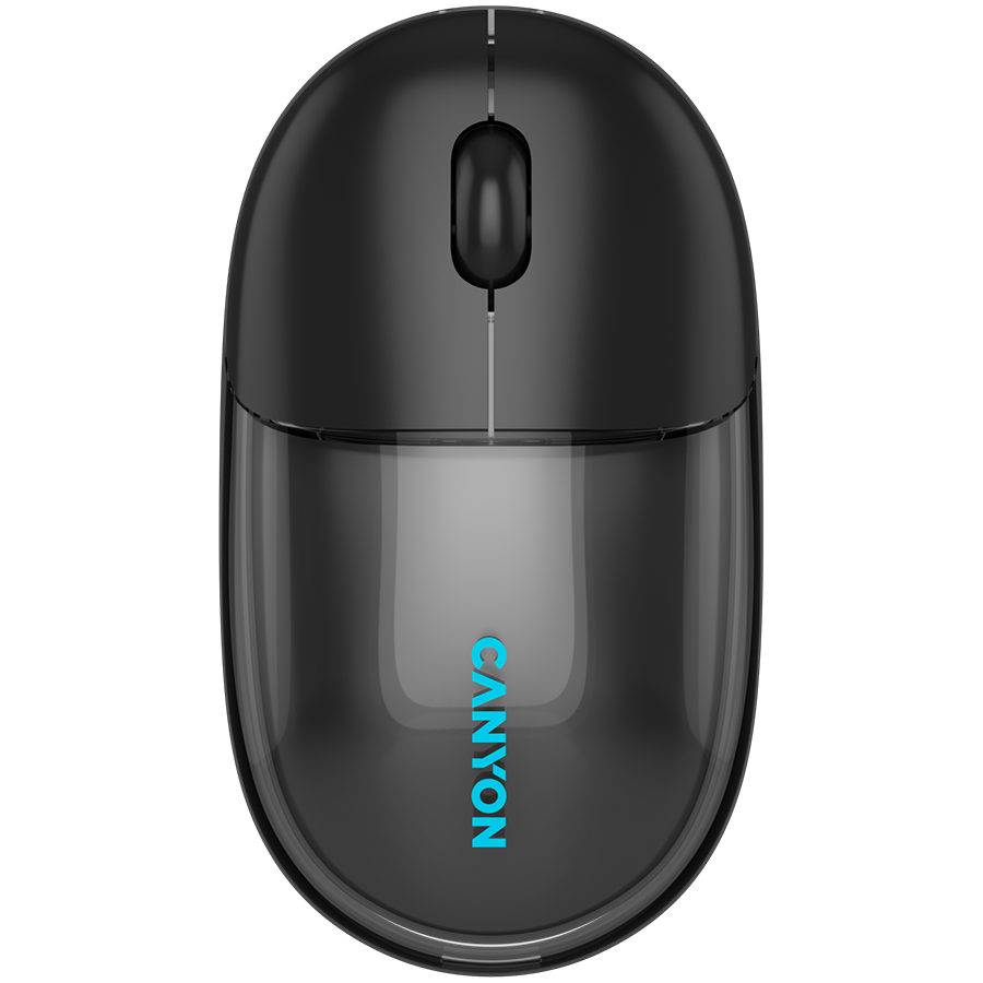 CANYON mouse OnClick 24 BT/ Wireless Transparent/Black CANYON mouse OnClick 24 BT/ Wireless Transparent/Black - Image 1