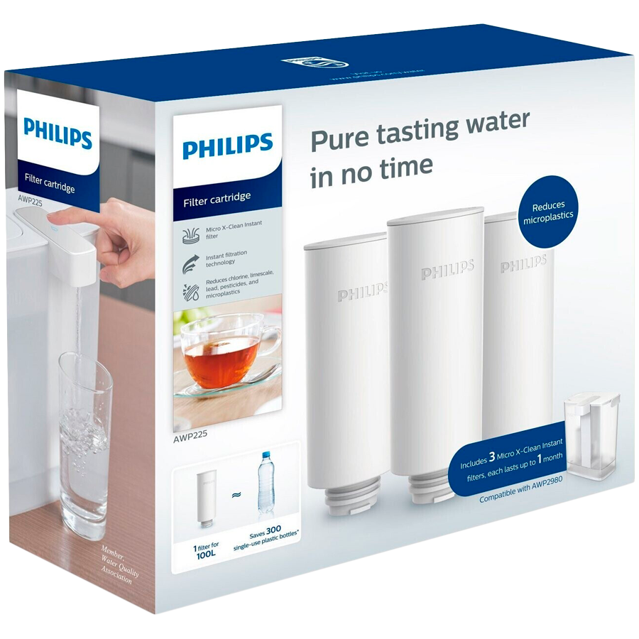 Philips 3 PACK Micro X Clean Filter za Instant Spremink AWP2980WH PHILIPS filter cartridge AWP225/31, Micro X-Clean Instant, 3 pcs - Image 1