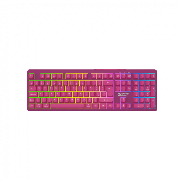 Canyon 105keys gaming keyboard,with 2.4G+ Bluetooth mode, battery 2000mAh, RGB backlight 3 types and 7 colors…