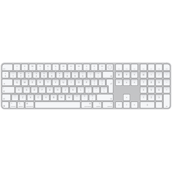 Magic Keyboard with Touch ID and Numeric Keypad for Mac models with Apple silicon - International English - White Keys,Model…