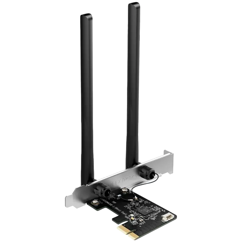 Mercusys MA30E AC1200 Dual-Band Wi-Fi Bluetooth PCI Express Adapter, 867 Mbps at 5 GHz + 300 Mbps at 2.4 GHz, 2 x High Gain Dual-Band External Antennas, MU-MIMO, WPA3, Bluetooth 5.0 Mercusys MA30E AC1200 Dual-Band Wi-Fi Bluetooth PCI Express Adapter, 867 Mbps at 5 GHz + 300 Mbps at 2.4 GHz, 2 x High Gain Dual-Band External Antennas, MU-MIMO, WPA3, Bluetooth 5.0 - Image 1