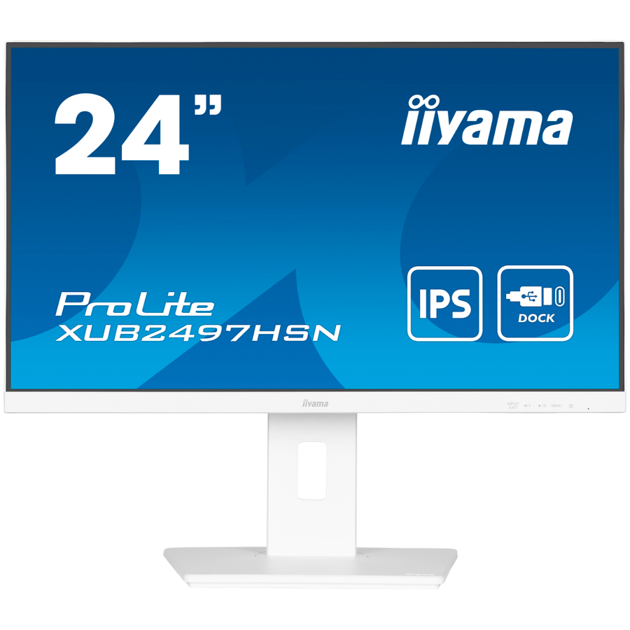 IIYAMA Monitor LED XUB2497HSN-W2 23.8" IPS 1920 x 1080 @100Hz 16:9 300 cd/m² 1300:1 1ms HDMI DP USB-C 65W RJ45 height, swivel, tilt, pivot (rotation both sides) IIYAMA Monitor LED XUB2497HSN-W2 23.8" IPS 1920 x 1080 @100Hz 16:9 300 cd/m² 1300:1 1ms HDMI DP USB-C 65W RJ45 height, swivel, tilt, pivot (rotation both sides) - Image 1