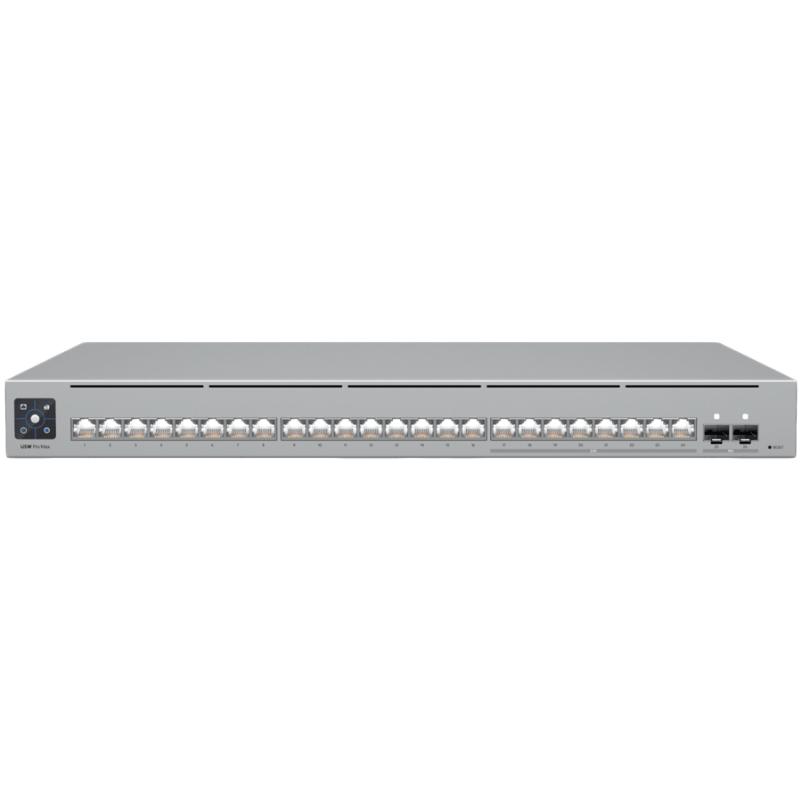 Ubiquiti 24-port, Layer 3 Etherlighting switch with 2.5 GbE, 8x 2.5 GbE RJ45 ports, 16x GbE RJ45 ports, 2x 10G SFP+ ports Ubiquiti 24-port, Layer 3 Etherlighting switch with 2.5 GbE, 8x 2.5 GbE RJ45 ports, 16x GbE RJ45 ports, 2x 10G SFP+ ports - Image 1