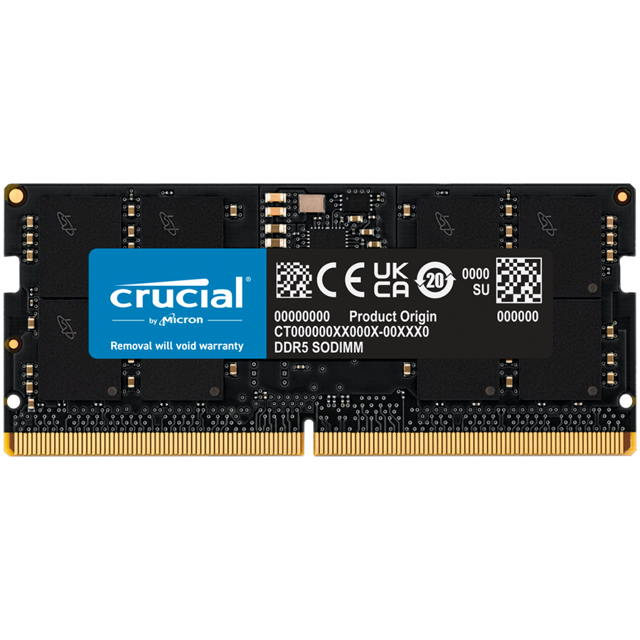 Crucial 32GB DDR5-5600 SODIMM CL46 (16Gbit) Tray Crucial 32GB DDR5-5600 SODIMM CL46 (16Gbit) Tray - Image 1