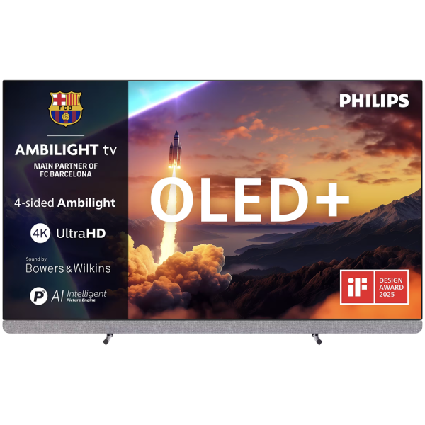 Philips 55OLED910/12 4K OLED+ PLUS, Google TV, 4-SIDE AMBILIGHT, 144 Hz, Procesor P5 AI Perfect, 139 cm (55''), Bowers &…