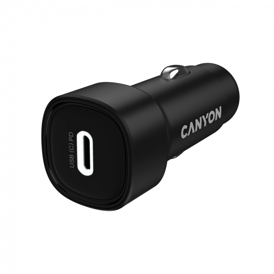 CANYON car charger OnDrive 30 PD 30W USB-C Black CANYON car charger OnDrive 30 PD 30W USB-C Black - Image 1