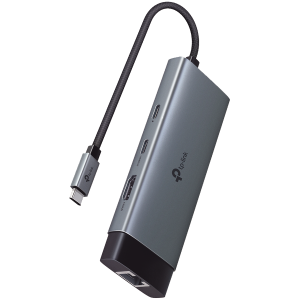 TP-Link UH6120C USB Type-C 6-Port Hub, 1 x USB-C Connector,1 x HDMI 4K 60Hz Port,1 x USB-C PD 100W Port,1 x RJ45 1000Mbps…